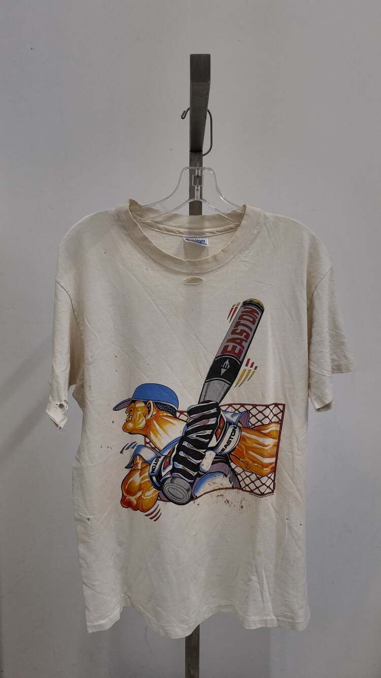 Vintage 90s Easton Baseball Graphic T-Shirt - Hanes Beefy-T (Large)